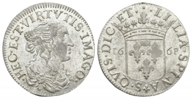 Fosdinovo, Maria Maddalena Centurioni Malaspina, 1666-1671 Luigino 1668, AR 19.6...