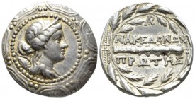 Macedon under the Romans, Amphipolis Tetradrachm circa 167-149, AR 29.4mm., 16.75g. Bust of Artemis r. on shield. Rev. Club and three monograms. All w...