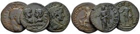 Thrace, Perinthus Gordian III, 238-244 Lot of 3 Bronzes 238-244, Æ 27mm., 31.03g. Lot of 3 Bronzes: Anchialus, Perinthus, Hadrianopolis.

About Very...