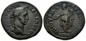 Moesia, Marcianopolis Severus Alexander, 222-235 Bronze circa 222-235, Æ 26.2mm., 11.27g. Laureate head r. Rev. Homonoia standing l., holding patera a...