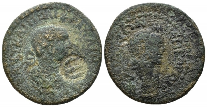 Pamphilia, Side Gallienus, 253-268 Bronze circa 253-268, Æ 23.7mm., 15.25g. Laur...
