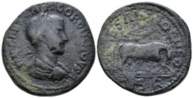 Pisidia, Antioch Gordian III, 238-244 Bronze circa 238-244, Æ 29.3mm., 26.17g. Laureate, draped, and cuirassed bust r. Rev. She-wolf standing r. under...