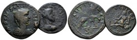 Pisidia, Antioch Gallienus, 253-268 Lot of 2 Bronzes circa 253-268, Æ 25mm., 21.81g. Lot of 2 Bronzes: SNG France 1324 and the other one unlisted.

...