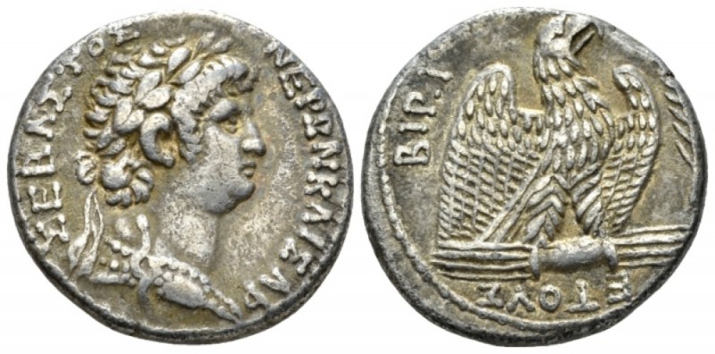 Nero, 54-68 Tetradrachm Antioch circa 63-64, AR 26mm., 14.20g. Laureate head r.,...