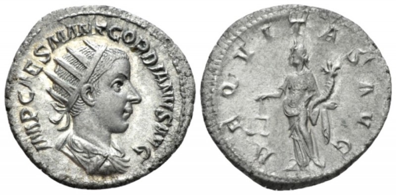 Gordian III, 238-244 Antoninianus circa 240, AR 22mm., 3.65g. IMP CAES MANT GORD...