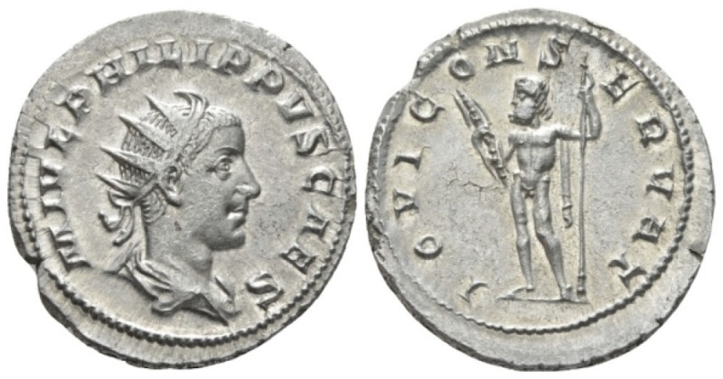 Philip II caesar, 244-247. Antoninianus circa 244-245, AR 24mm., 4.67g. Rome, 24...