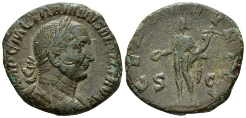 Trajan Decius, 249-251 Sestertius circa 249-251, Æ 25mm., 15.30g. Laureate and c...