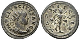Tacitus, 275-276 Antoninianus Lugdunum circa 276, billon 23mm., 3.12g. Radiate, draped, and cuirassed bust r. Rev. Mars advancing r., holding spear an...