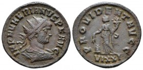 Numerian, 283-284 Antoninianus Ticinum circa 283-284, billon 21mm., 3.32g. Radiate, draped and cuirassed bust r. Rev. Providentia standing l., holding...