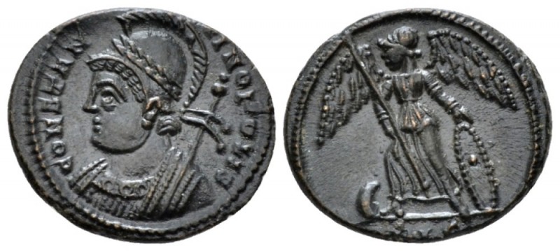 Constantine I, 307-337 Follid Lugdunum after 337, Æ 15mm., 2.36g. Laureate and h...