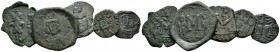 Lot of five coins. Lot of five coins. Syracuse unless stated. V-Vi cent., Æ -mm., -g. Constans II with Constantine, Heraclius and Tiberius, follis. Sp...