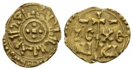 Messina, Guglielmo II, 1166-1189 Tarí 1166-1189, AV 12mm., 1.00g. Spahr 100. MIN 355. MEC 14, –. 

Very Fine.

Ex NAC sale 56, 2010, 982.