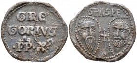 Rome, Gregory X (Tebaldo Visconti), 1272-1276 Bulla 1272-1276, PB 38mm., 90.33g. GRЄ/GORIVS/· P P · X’ · in three lines; all within linear-beaded bord...