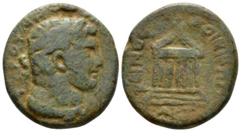 Phoenicia, Tyre Pseudo-autonomous issue. Bronze circa 193-211 Temp of S. Severus...