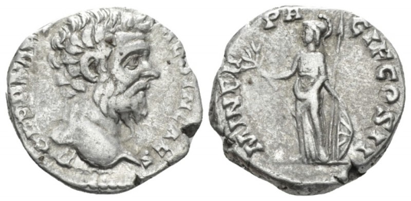 Clodius Albinus caesar, 193 – 195 Denarius circa 194-195, AR 18mm., 3.58g. Bare ...