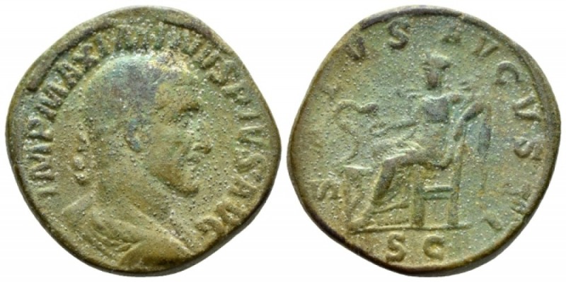 Maximinus I, 235-238 Sestertius circa 235-236, Æ 29mm., 17.25g. Laureate, draped...