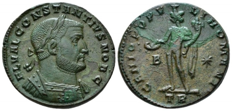 Constantius I Caesar, 293-305 Follis Treveri circa 297-298, Æ 27mm., 10.37g. Lau...