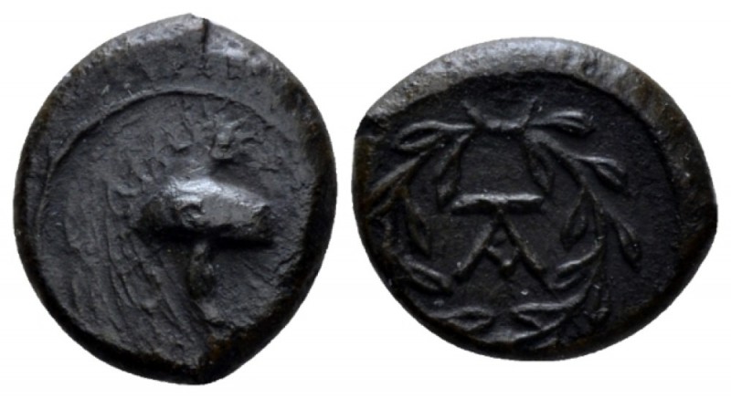 Sicily, The Campanian mercenaries Tauromenium Bronze circa 354-344, Æ 13mm., 1.8...