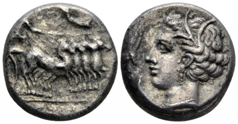 The Carthaginians in Sicily and North Africa, Uncertain mint in Sicily Tetradrac...