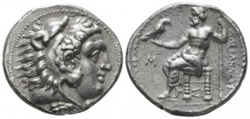 Kingdom of Macedon, Philip III Arridaeus, 323-317 Sidon Tetradrachm circa 322-321, AR 26mm., 16.74g. Head of Herakles r., wearing lion skin. Rev. Zeus...