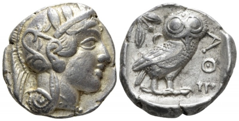 Attica, Athens Tetradrachm after 449, AR 26mm., 17.02g. Head of Athena r., weari...