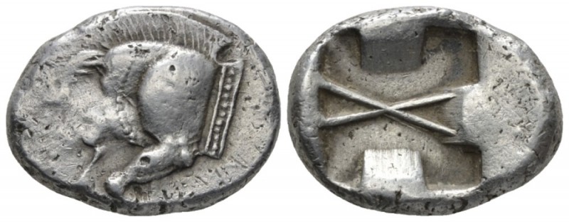 Lycia, Uncertain dynast Stater circa 520-470/60, AR 22mm., 8.15g. Forepart of bo...