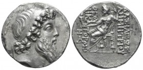 The Seleucid Kings, Demetrius II Nicator, 146-138 BC Antioch on the Orontes Tetradrachm circa 129-128 BC, AR 28mm., 16.33g. Diademed head r. Rev. Zeus...
