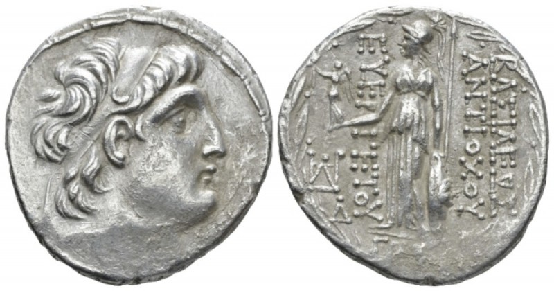 The Seleucid Kings, Antiochus VII Evergetes, 138-129 BC Damascus Tetradrachm cir...