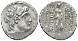The Seleucid Kings, Antiochus VII Evergetes, 138-129 BC Damascus Tetradrachm circa 130-129, AR 31mm., 16.24g. Diademed head r. Rev. Athena standing l....