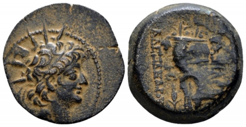 The Seleucid Kings, Antioch Bronze circa 125-122, Æ 21mm., 8.40g. Radiate head r...