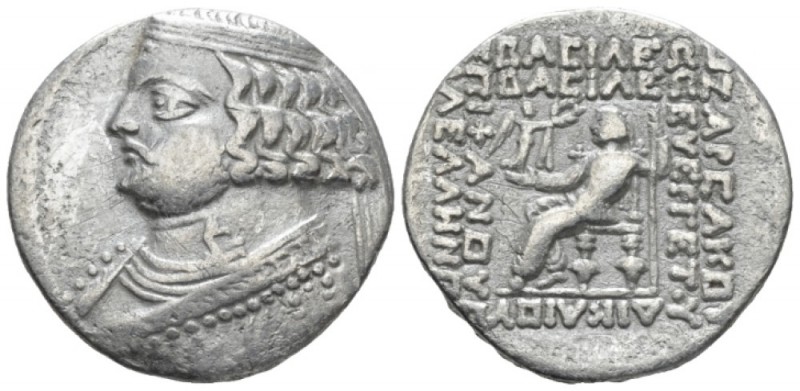 Parthia, Orodes II, 57-38. Seleucia on the Tigris Tetradrachm circa 57-38, AR 28...
