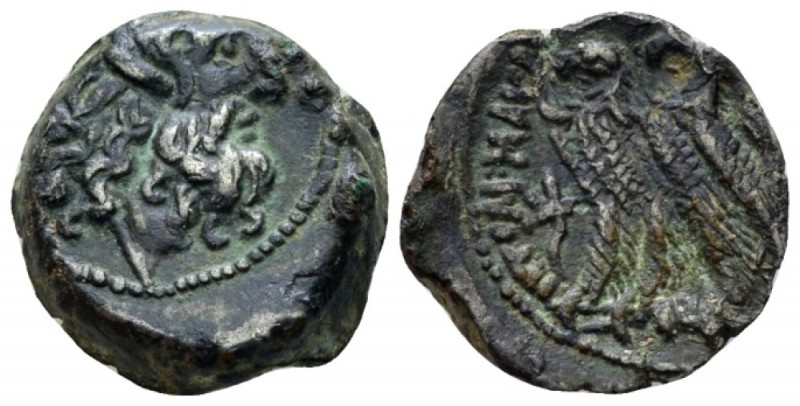 The Ptolemies, Ptolemy V Epiphanes(?), 204-180. Cyrene Bronze circa 204-180, Æ 1...