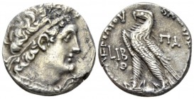 The Ptolemies, Cleopatra III and Ptolemy X, 107-101 Alexandria Tetradrachm circa 106-105, AR 25mm., 13.53g. The Ptolemies, circa 106-105, AR 24mm, 13....