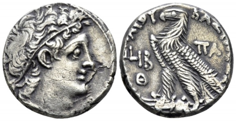 The Ptolemies, Cleopatra III and Ptolemy X, 107-101 Alexandria Tetradrachm circa...