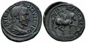 Thrace, Anchialus Maximinus I, 235-238 Bronze circa 235-238, Æ 28mm., 12.43g. Laureate, draped and cuirassed bust r. Rev. The Emperor on horseback gal...
