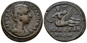 Bithynia, Calchedon Tranquillina, wife of Gordian III Bronze circa, Æ 25.4mm., 6.96g. Draped bust r., wearing stephane. Rev. Apollo, holding cithara, ...