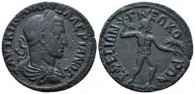 Ionia, Ephesus Valerian I, 253-260 Bronze circa 253-260, Æ 27.4mm., 7.45g. Laureate, draped and cuirassed bust r. Rev. Zeus standing r., brandishing t...
