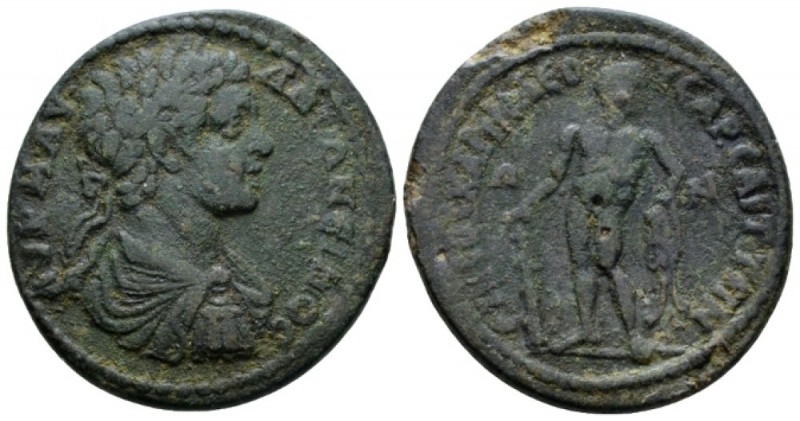 Lydia, Saitta Caracalla, 198-217 Bronze circa 198-217, Æ 29.5mm., 13.00g. Laurea...