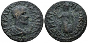 Pamphilia, Perge Gallienus, 253-268 10 Assaria circa 253-268, Æ 28.5mm., 11.15g. Laureate, draped and cuirassed bust r.; in front I. Rev. Elpis advanc...