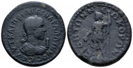 Pamphilia, Side Gallienus, 253-268 10 Assaria circa 253-268, Æ 29.4mm., 22.02g. Laureate, draped, and cuirassed bust r.; in front, I. Rev. Apollo Side...