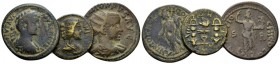 Pisidia, Antioch Caracalla, 198-217 Lot of 3 Bronzes II-III cent., Æ 20mm., 16.73g. Lot of 3 bronzes: Caracalla, Julia Domna, Philip II.

Very Fine....