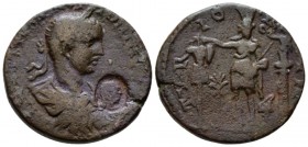 Phoenicia, Tyre Elagabalus, 218-222 Bronze circa 218-222, Æ 22mm., 8.40g. Laureate, draped and cuirassed bust r. Rev. Astarte standing facing, foot on...