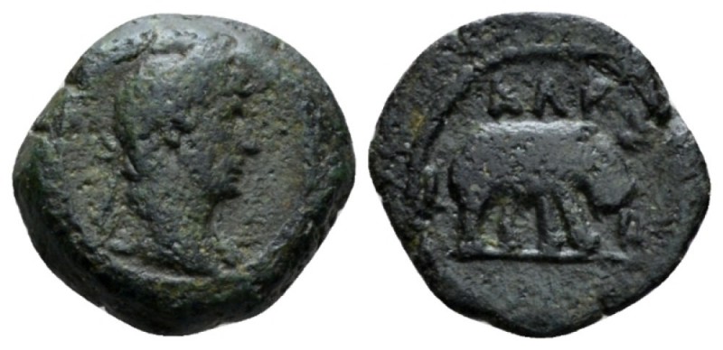 Egypt, Alexandria Hadrian, 117-138 Dichalkon circa 126-127 (year 11), Æ 14mm., 2...