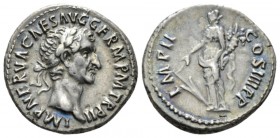 Nerva, 96-98 Denarius circa, AR 18mm., 3.56g. Laureate head r. Rev. Fortuna standing l., holding cornucopiae and rudder. C 86. RIC 42.

Attractive o...