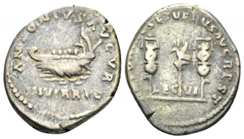 Marcus Aurelius, 161-180 Denarius circa 161-169, AR 21mm., 3.40g. Galley l. Rev....