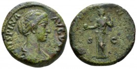 Crispina, wife of Commodus As circa 180-192, Æ 23mm., 11.17g. Draped bust r. Rev. Venus standing l., holding apple and drawing robe over shoulder. C 3...