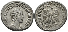 Otacilia Severa, wife of Philip I Tetradrachm Antioch circa 247, AR 26.5mm., 13.07g. Diademed and draped bust r.; set on crescent. Rev. Eagle standing...