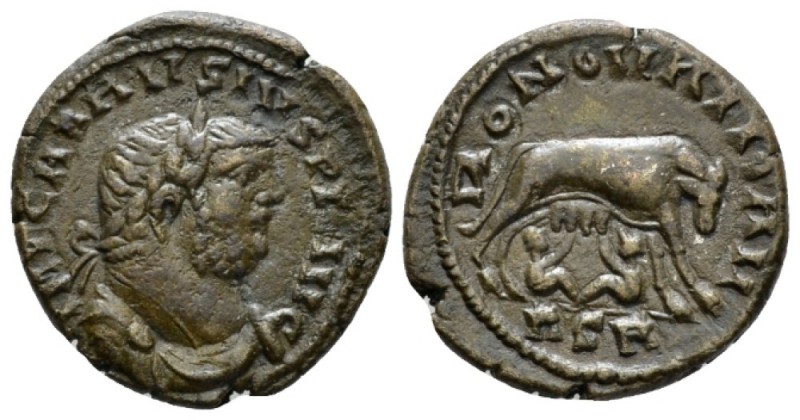 Carausius, 287-293 Denarius Londinium circa 286-293, billon 17mm., 3.87g. aureat...