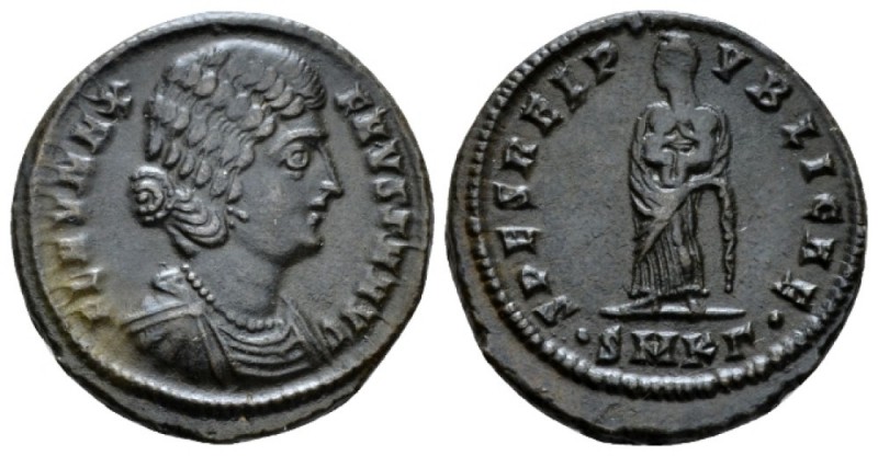 Fausta, wife of Constantine Follis Cyzicus circa 326-327, Æ 21mm., 3.68g. Draped...