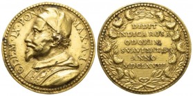 Rome, Clemente IX, 1667-1669. Medaglia anno I (1667), Æ 33mm., 13.52g. anno I. Di attribuzione incerta. DEDIT / INDICA ROSA / ODOREM / SVAVITATIS / MD...